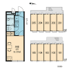 1K Apartment to Rent in Kawasaki-shi Takatsu-ku Layout Drawing
