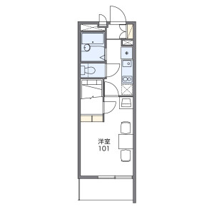 1K Mansion in Akiyama - Matsudo-shi Floorplan