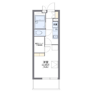 1K Mansion in Sugikubominami - Ebina-shi Floorplan