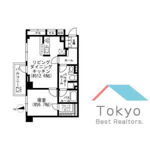 1LDK Mansion in Arakicho - Shinjuku-ku Floorplan