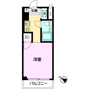1R Mansion in Kanamachi - Katsushika-ku Floorplan