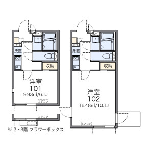新宿區西早稲田（その他）-1K公寓 房間格局