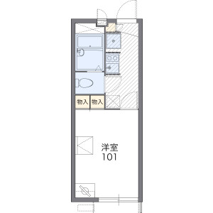 1K Apartment in Nishiodake - Hadano-shi Floorplan
