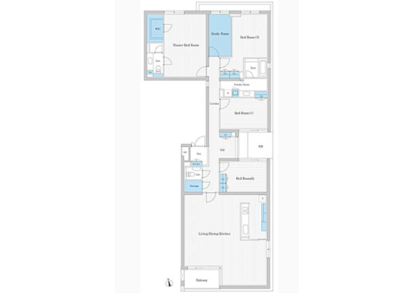4SLDK Apartment to Rent in Setagaya-ku Floorplan