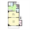 2K Apartment to Rent in Ota-ku Floorplan