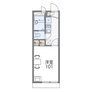 1K Apartment in Zakuzaicho - Kishiwada-shi Floorplan