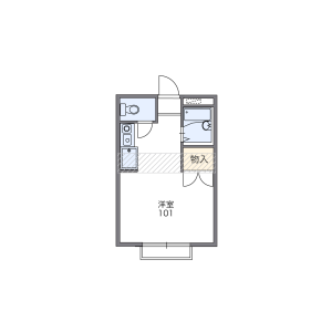 1K Apartment in Higashinakano - Hachioji-shi Floorplan