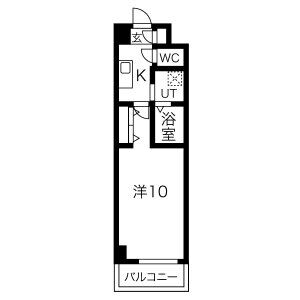 1K Mansion in Masaki - Nagoya-shi Naka-ku Floorplan