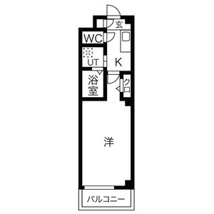 1K Mansion in Kajigaishiki - Kitanagoya-shi Floorplan