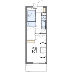 1K Mansion in Onaricho - Saitama-shi Omiya-ku Floorplan