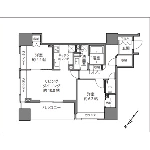 涩谷区本町-2LDK公寓大厦 房屋布局