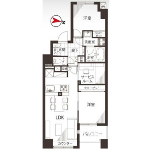 2SLDK {building type} in Ryusen - Taito-ku Floorplan