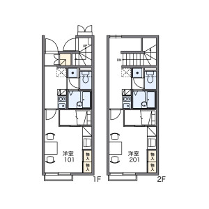 1K Apartment in Shinichicho tode - Fukuyama-shi Floorplan