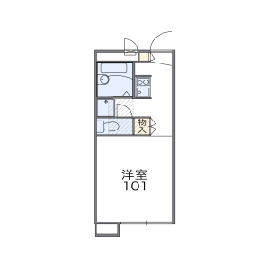 1K Apartment in Kawaracho - Kumagaya-shi Floorplan
