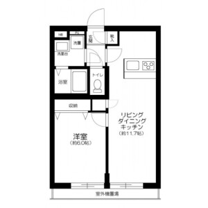 1LDK Mansion in Ishikawacho - Ota-ku Floorplan