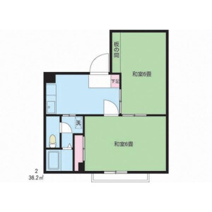 2DK Mansion in Nakakasai - Edogawa-ku Floorplan