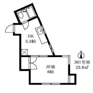 1DK Mansion in Wakabayashi - Setagaya-ku Floorplan