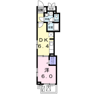1DK Mansion in Ryusen - Taito-ku Floorplan