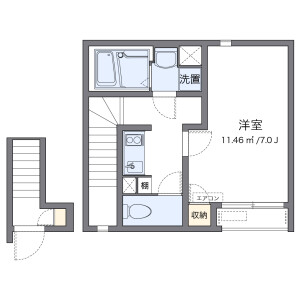 1K 아파트 in Nishigahara - Kita-ku Floorplan