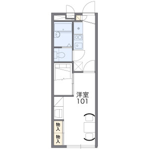 1K Apartment in Kitauracho - Ichinomiya-shi Floorplan