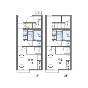 1K Apartment in Midoricho - Ashikaga-shi Floorplan