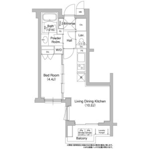 1LDK Mansion in Sendagaya - Shibuya-ku Floorplan
