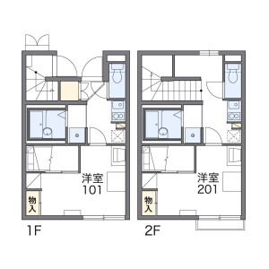 1K Apartment in Owadamachi - Hachioji-shi Floorplan
