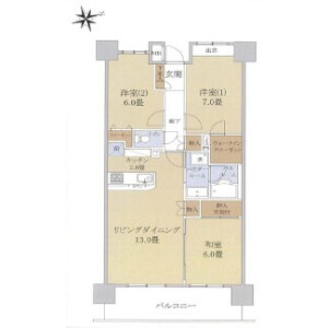 4LDK Mansion in Funakoshicho - Yokosuka-shi Floorplan