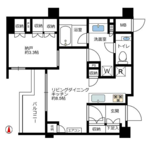 1SK {building type} in Hyakunincho - Shinjuku-ku Floorplan