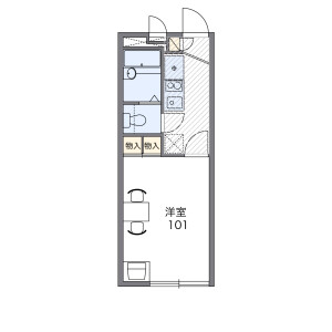 1K Apartment in Fujitsuka - Kasukabe-shi Floorplan