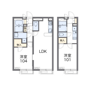 1LDK Apartment in Aoto - Katsushika-ku Floorplan