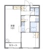 1LDK Apartment to Rent in Sendai-shi Aoba-ku Floorplan
