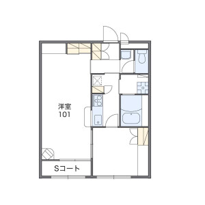 1LDK Apartment in Ayashihigashi - Sendai-shi Aoba-ku Floorplan