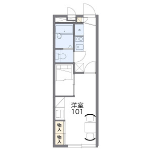1K Apartment in Nakasho - Kurashiki-shi Floorplan