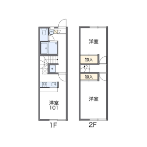 2DK Mansion in Deguchi - Hirakata-shi Floorplan