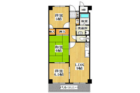3LDK Apartment to Rent in Osaka-shi Higashiyodogawa-ku Floorplan