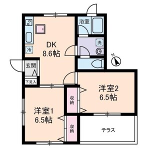 2DK Apartment in Mejiro - Toshima-ku Floorplan