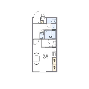 1K Apartment in Kuwabara - Iwanuma-shi Floorplan