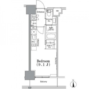 1R Mansion in Iidabashi - Chiyoda-ku Floorplan