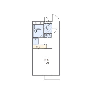 1K Mansion in Hinode - Honjo-shi Floorplan