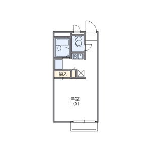 1K Apartment in Sunjiyata - Osaka-shi Higashisumiyoshi-ku Floorplan