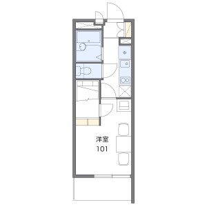 1K Mansion in Kamiyashiro - Nagoya-shi Meito-ku Floorplan
