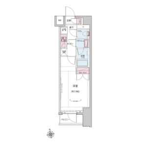 1K Mansion in Nishigokencho - Shinjuku-ku Floorplan