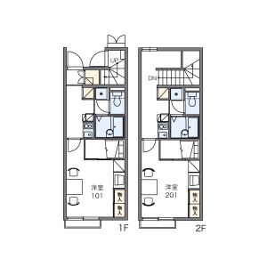 1K Apartment in Omaecho - Ashikaga-shi Floorplan