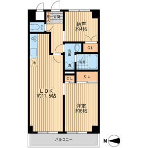 1SLDK Mansion in Nishikojiya - Ota-ku Floorplan