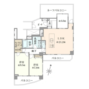 2SLDK {building type} in Miyasaka - Setagaya-ku Floorplan