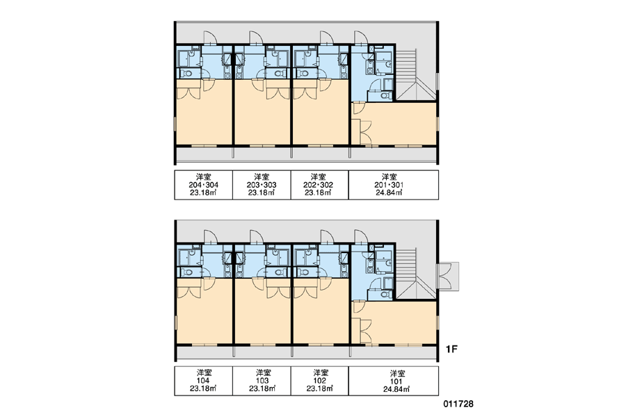1K 아파트 to Rent in Atsugi-shi Floorplan