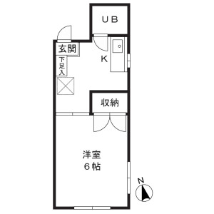 1K Apartment in Kamata - Ota-ku Floorplan