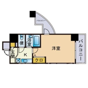 1K Mansion in Tenjin - Fukuoka-shi Chuo-ku Floorplan