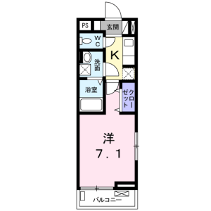 1K Apartment in Hokima - Adachi-ku Floorplan